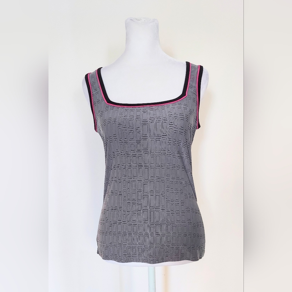 bolle Sport High Performanc Athletic Tank Top Gray Pink Womens Small